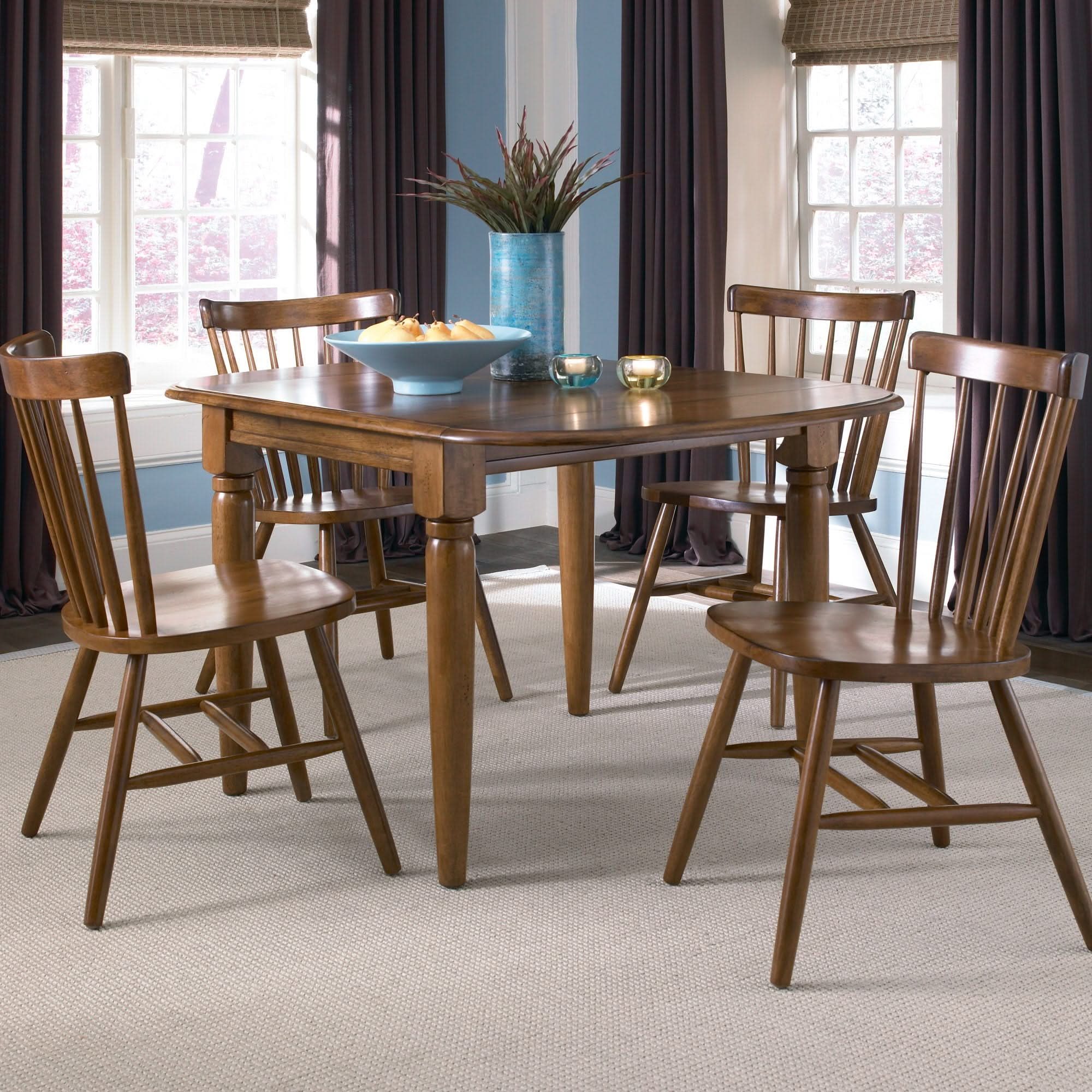 Creations - 5 Piece Drop Leaf Set - Dark Brown