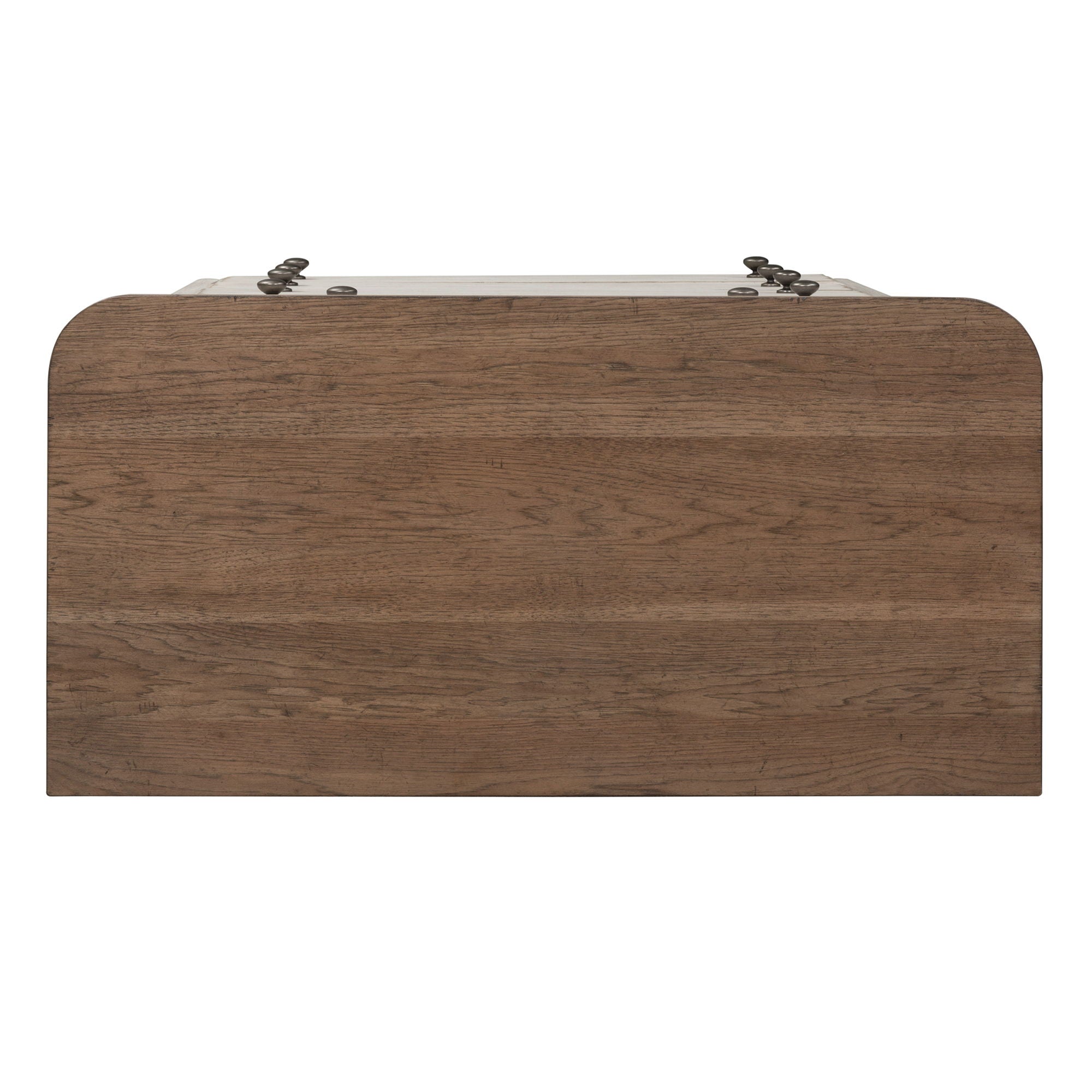 Farmhouse Reimagined - 5 Drawer Chest - Antique White / Chestnut Tops