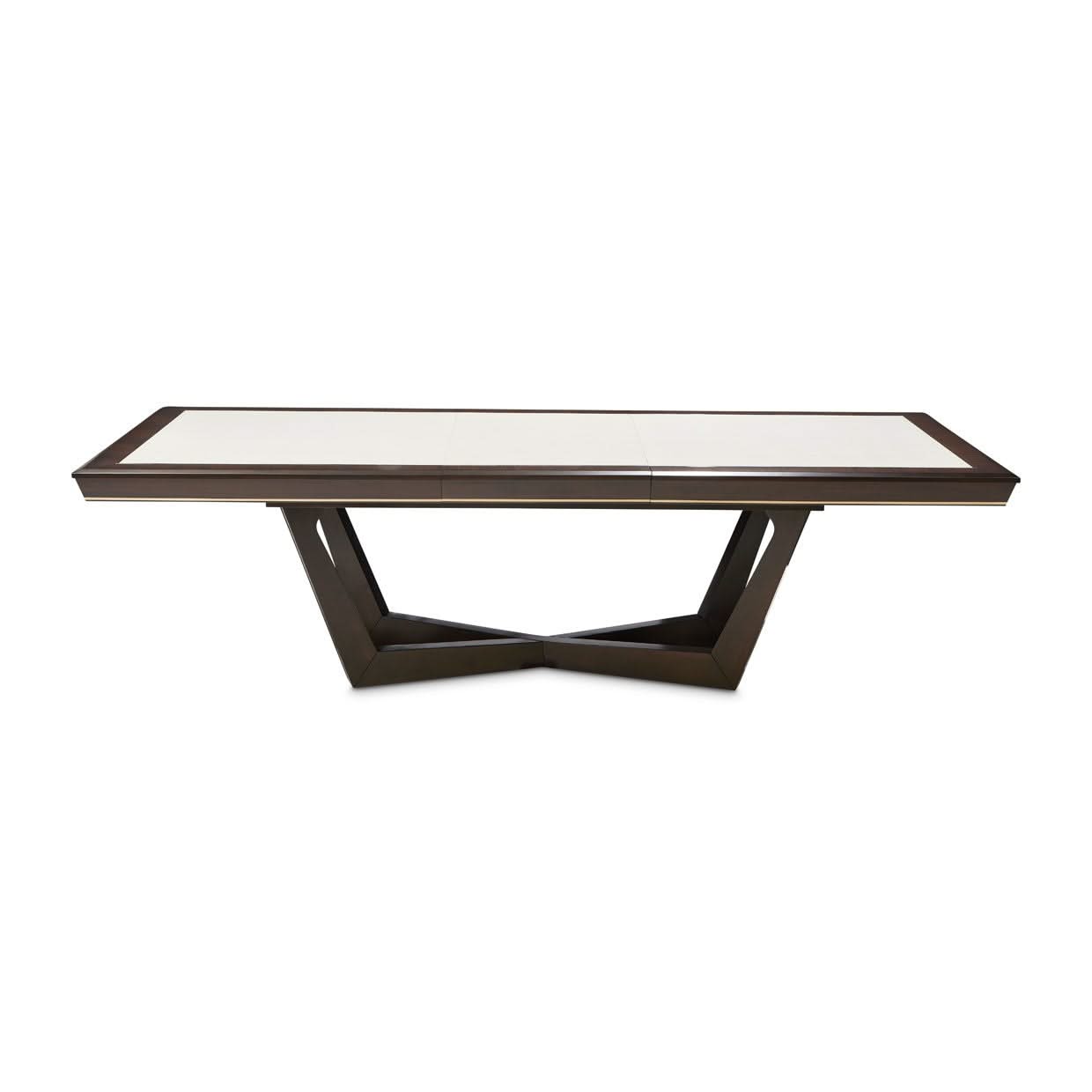 Belmont Place - Rectangular Dining Table - White / Dark Brown