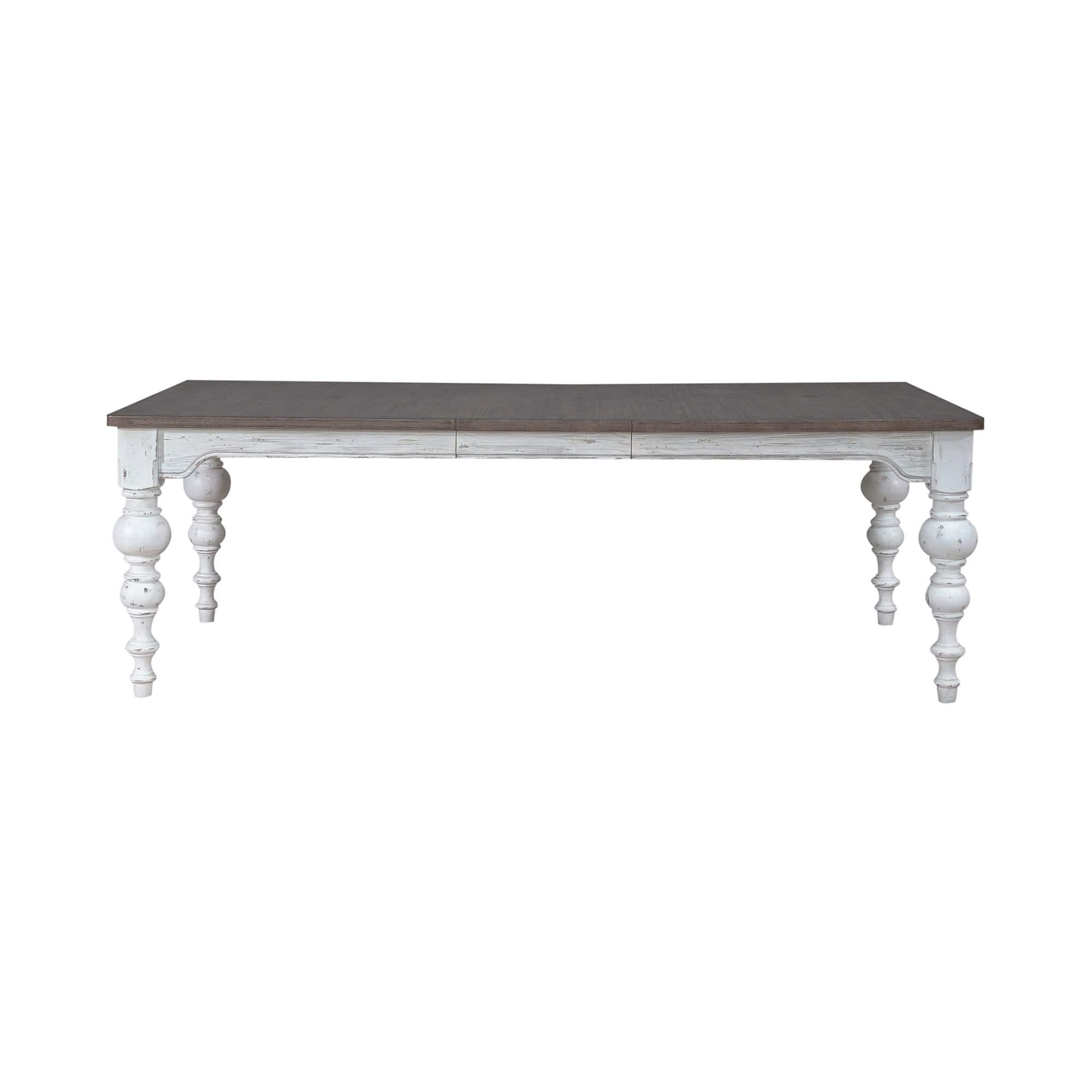 River Place - Rectangular Leg Table - Riverstone White & Tobacco