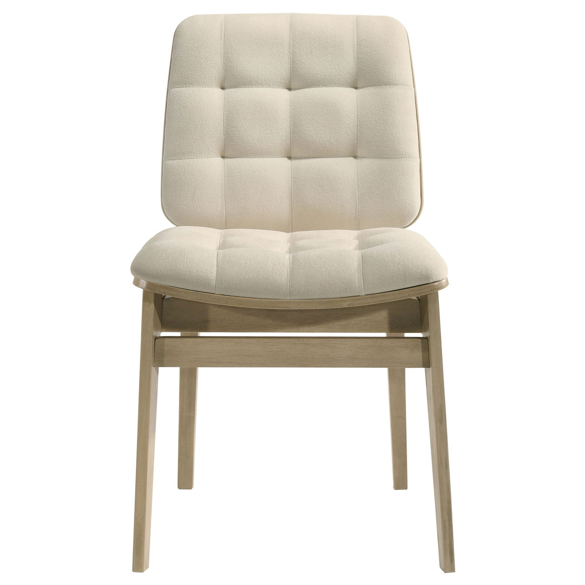 Hamlyn 5-piece Round Wood Dining Set Cream and Natural Oak