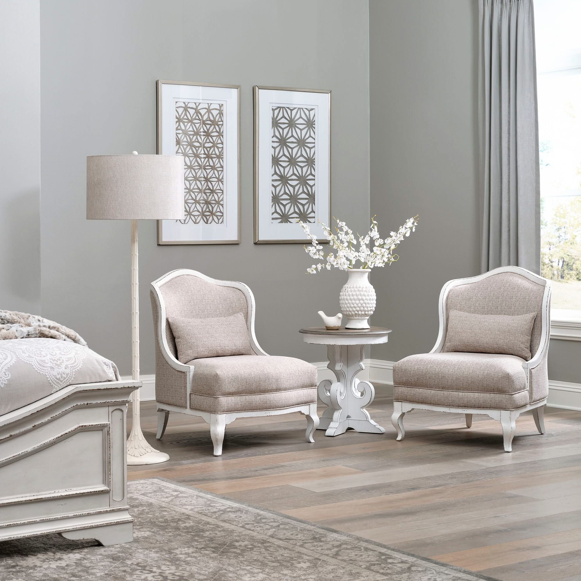 Magnolia Manor - Upholstered Accent Chair - Antique White