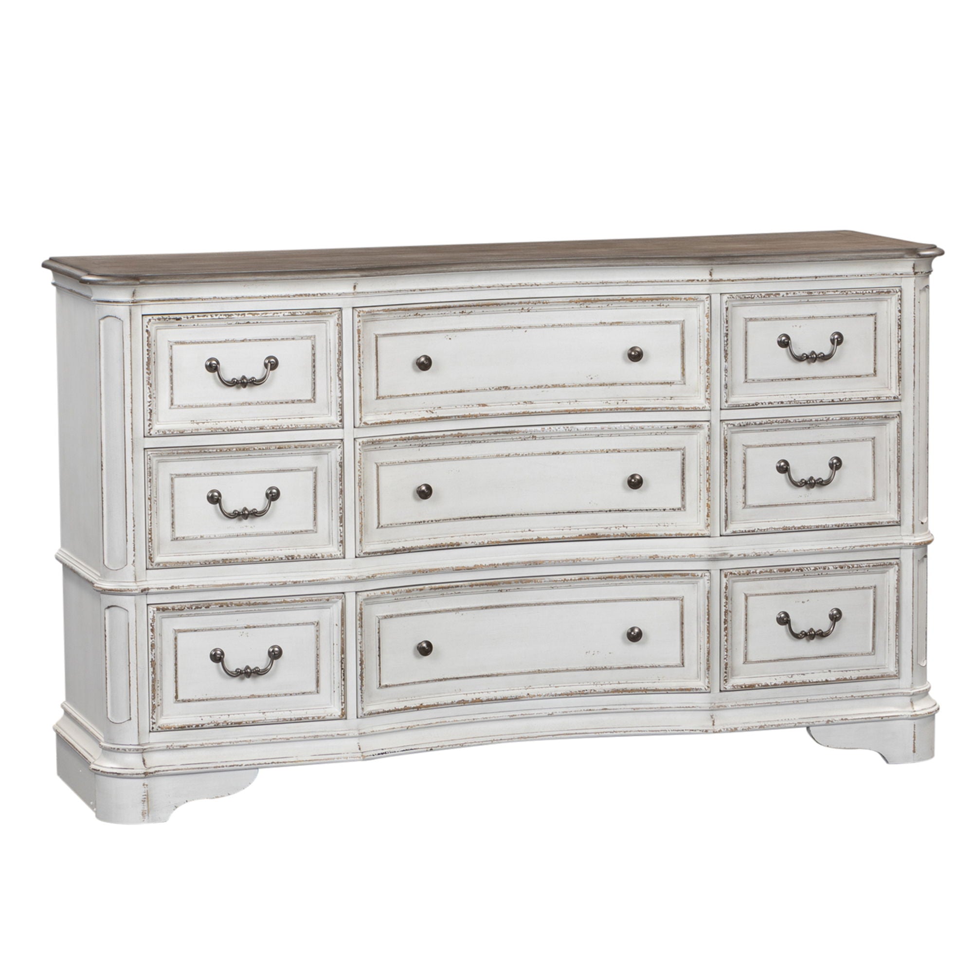 Magnolia Manor - 9 Drawer Dresser - Antique White
