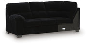 SimpleJoy - LAF Sofa With Corner Wedge - Onyx