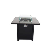 Powder Coated Fire Pit With Top - Black