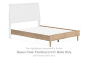 Cielden - Queen Panel Footboard With Rails - Tan