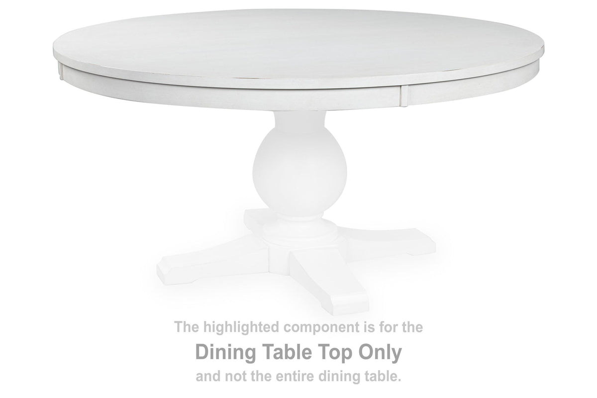 Greddinton - Round Dining Room Table Top - White