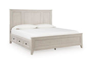 Darbonton - Queen/King Side Storage With Rails - Dove White