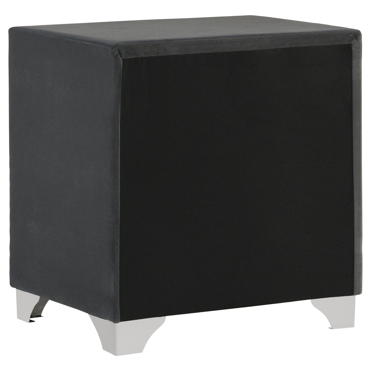 Melody Upholstered 2-drawer Nightstand Grey