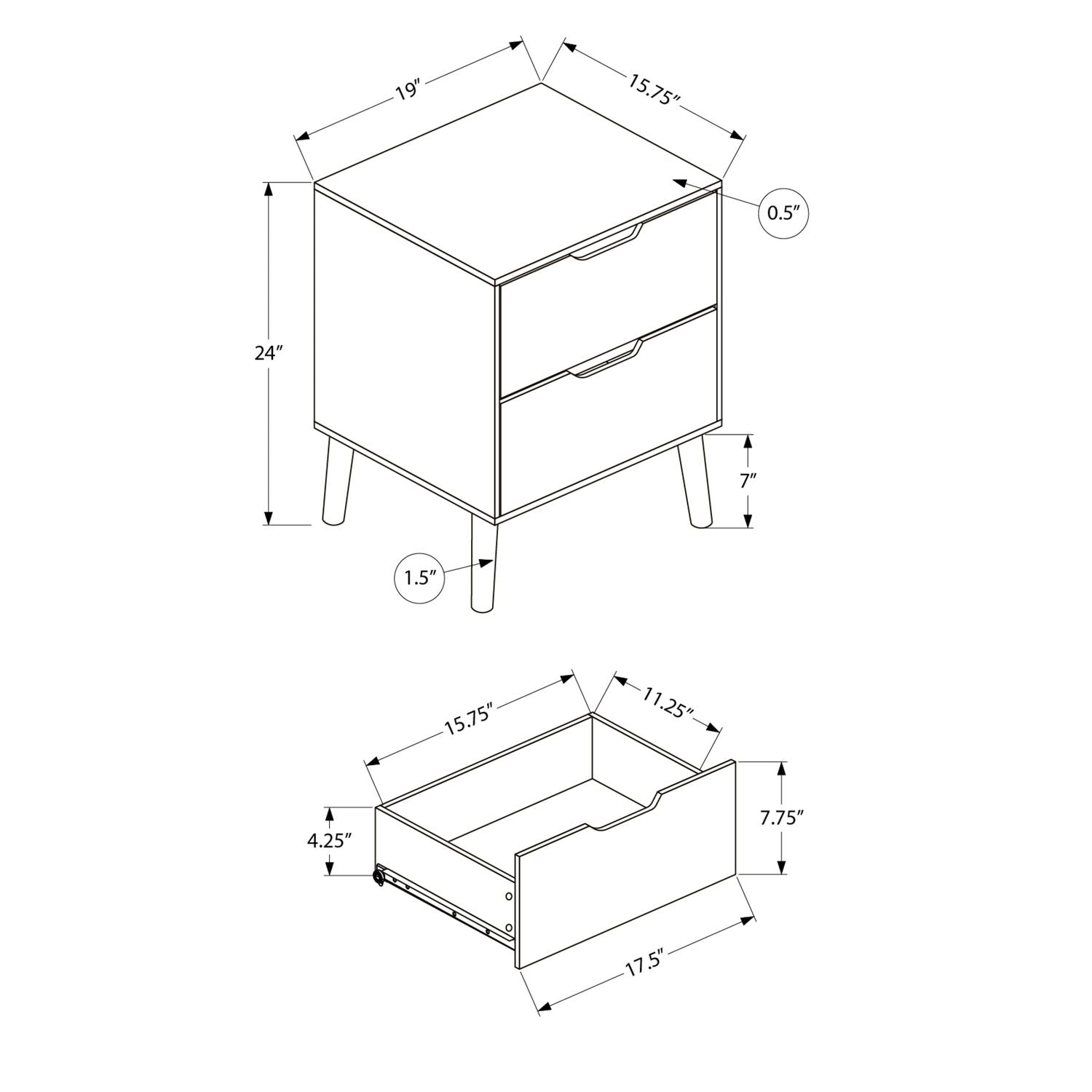 Modern Accent Table With Storage Drawers