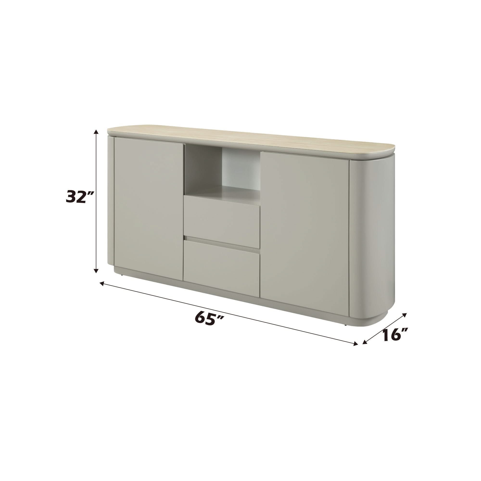 Ingram - Ceramic Top Server - Light Gray