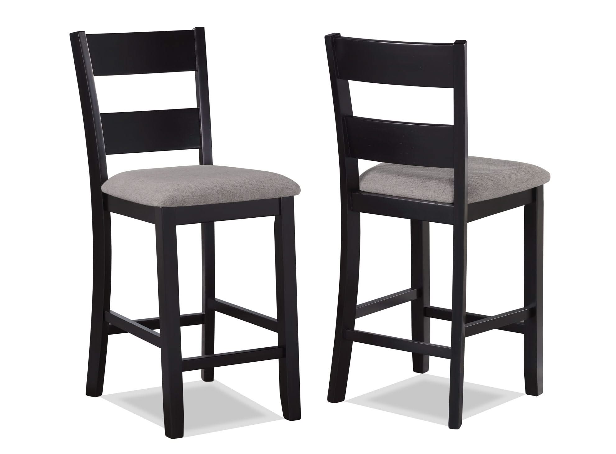 Lester - 5 Piece Counter Height Table Set - Charcoal / Gray