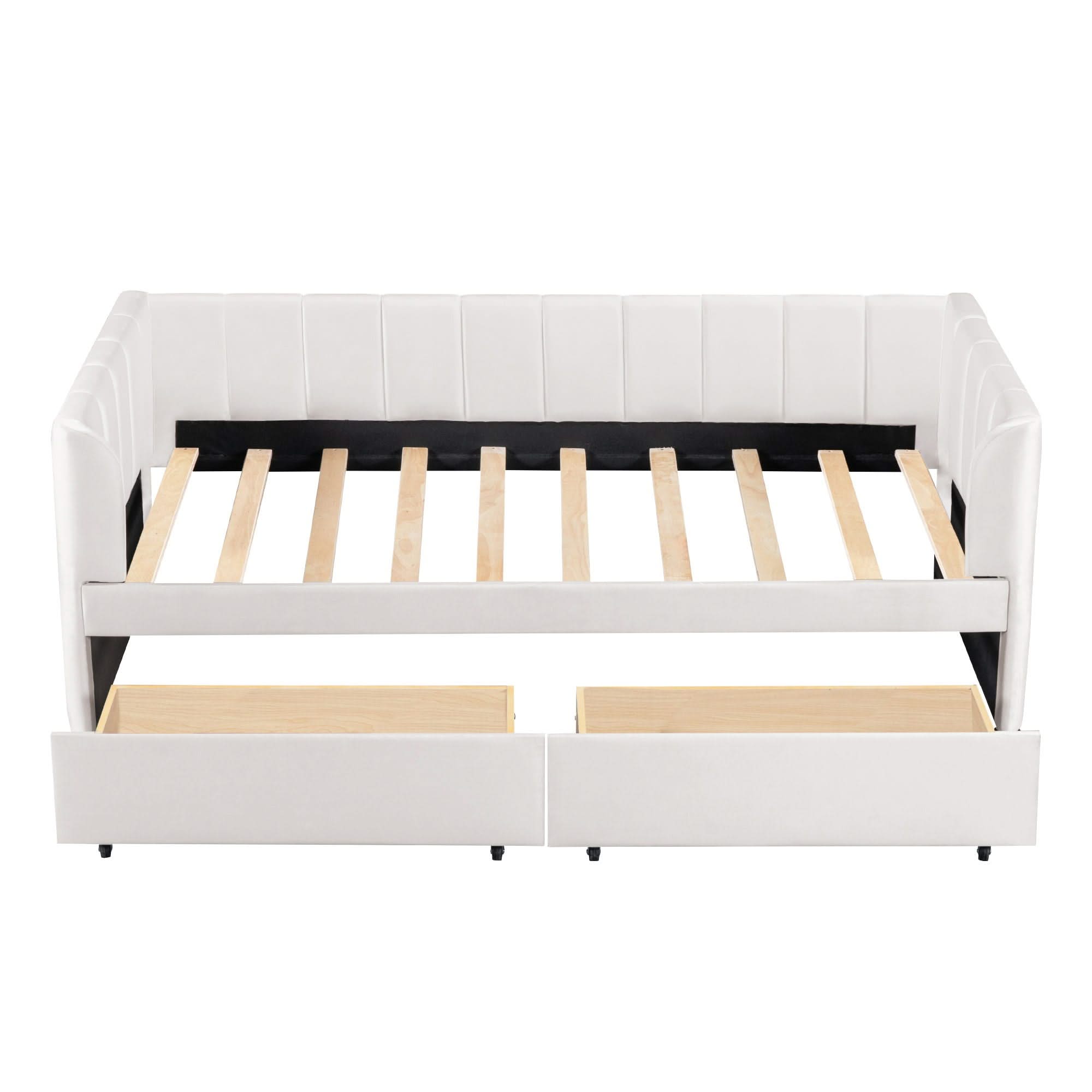 Upholstered Daybed With Ergonomic Design Backrest