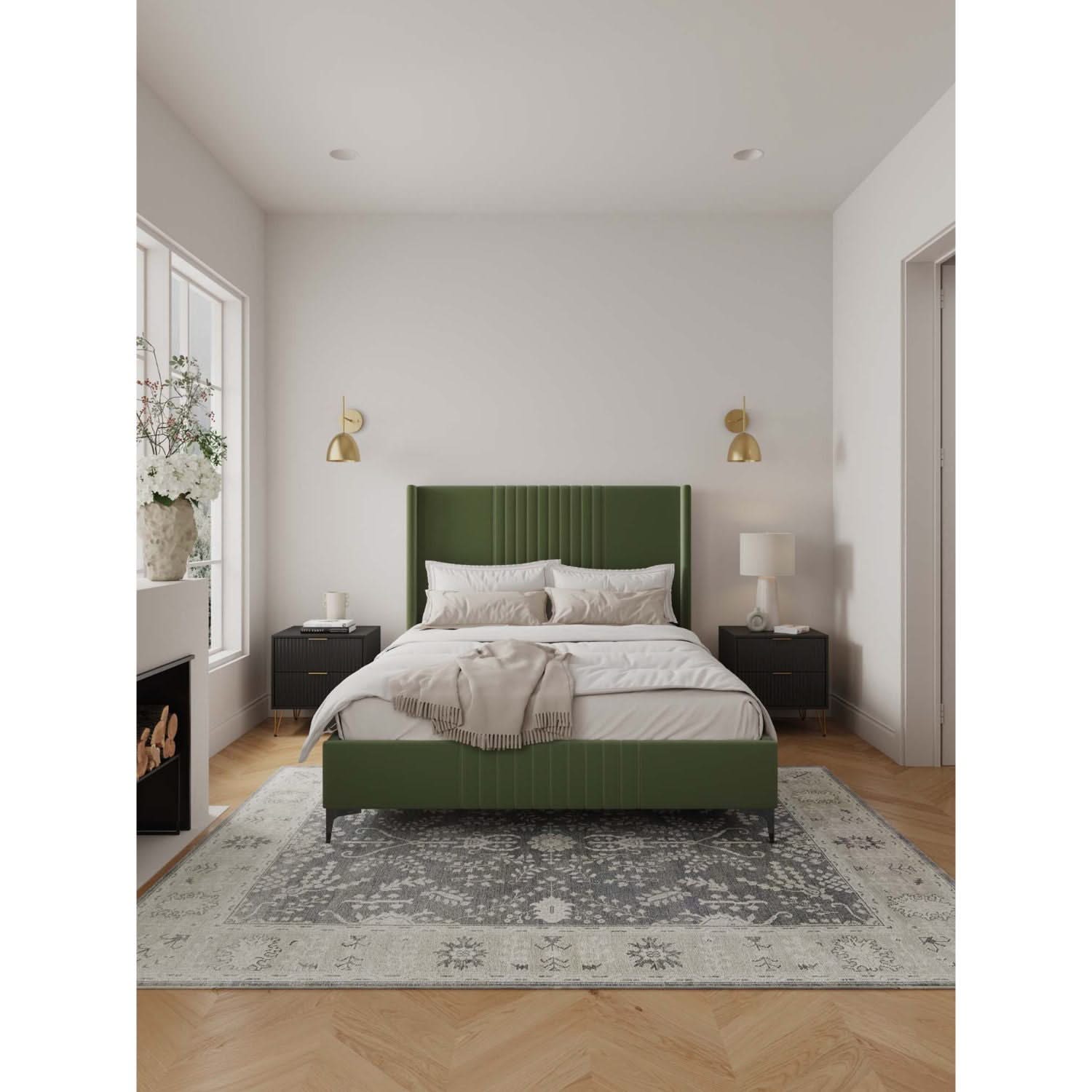 Promenade - Bed With Upholstered Headboard And Slats
