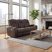 Carrara Brown Manual Reclining Sofa