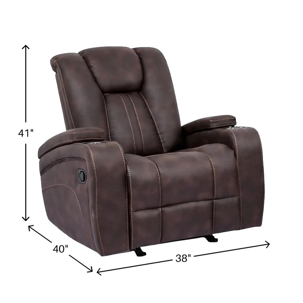 Carrara Brown Manual Rocker Recliner