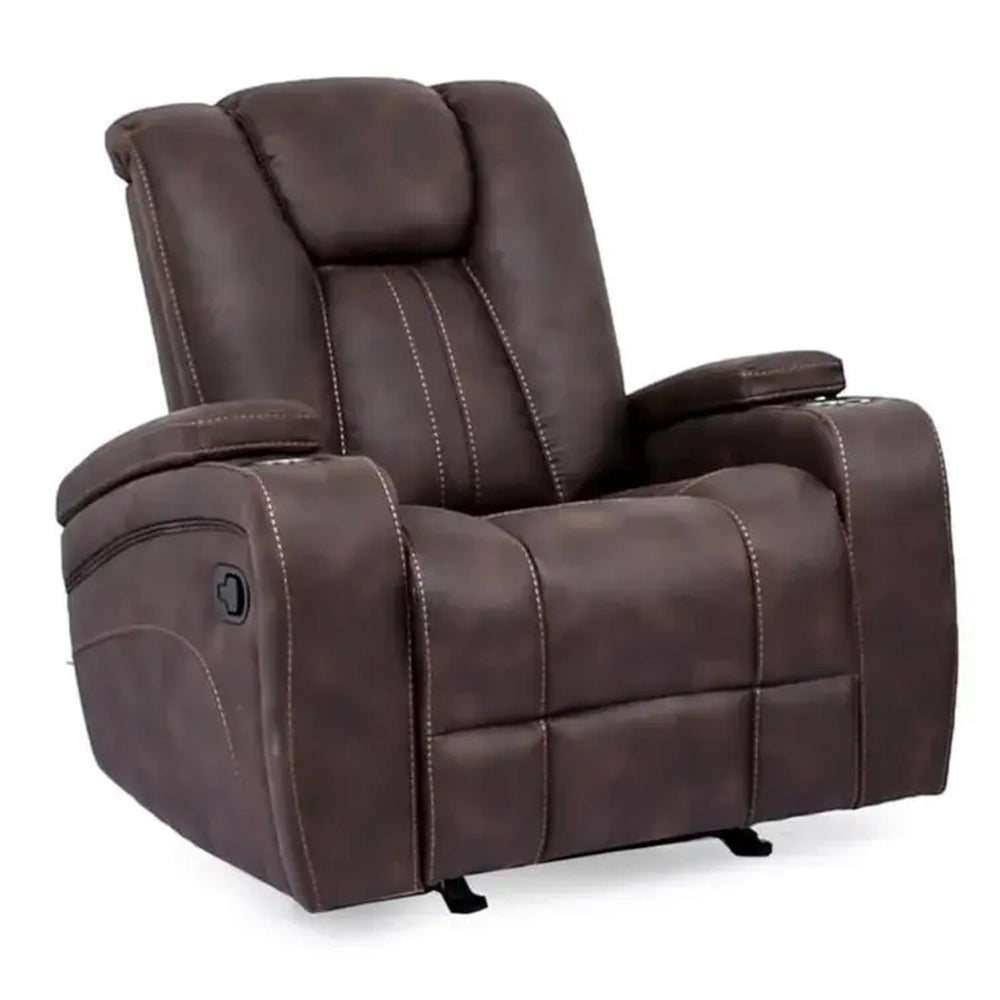 Carrara Brown Manual Rocker Recliner