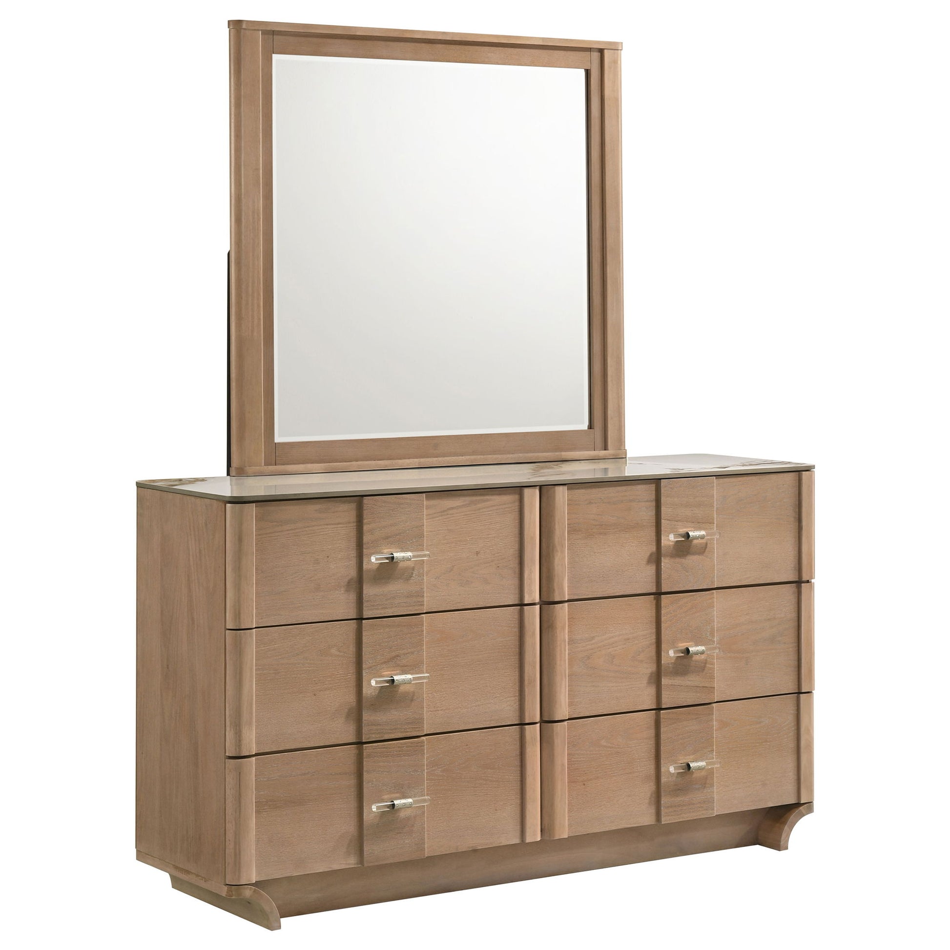 light brown dresser with mirror Cabalynn - Light Brown