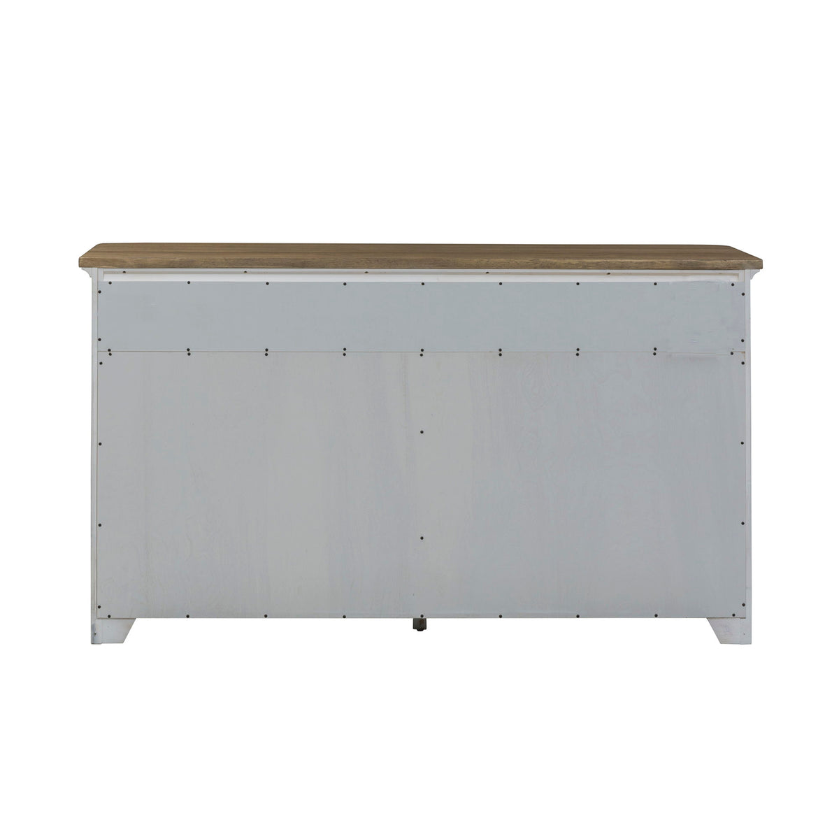 Farmhouse Reimagined - Server - Antique White / Chestnut Tops