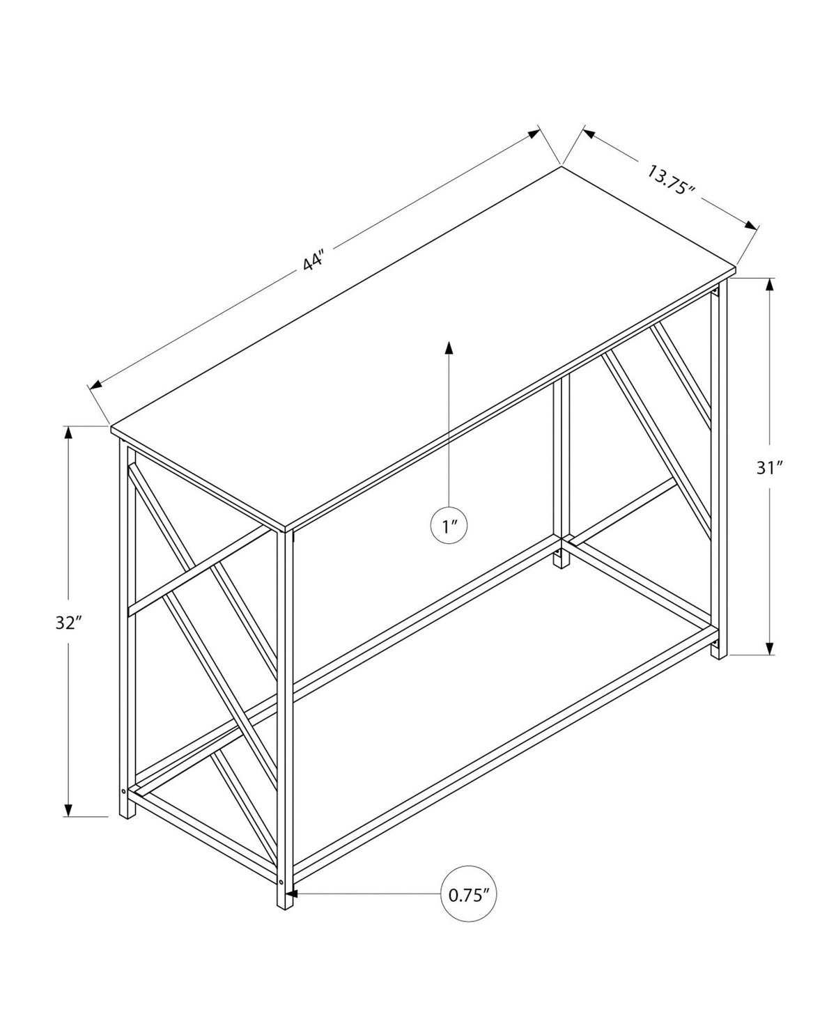 Accent Console Table For Entryway, Modern Design