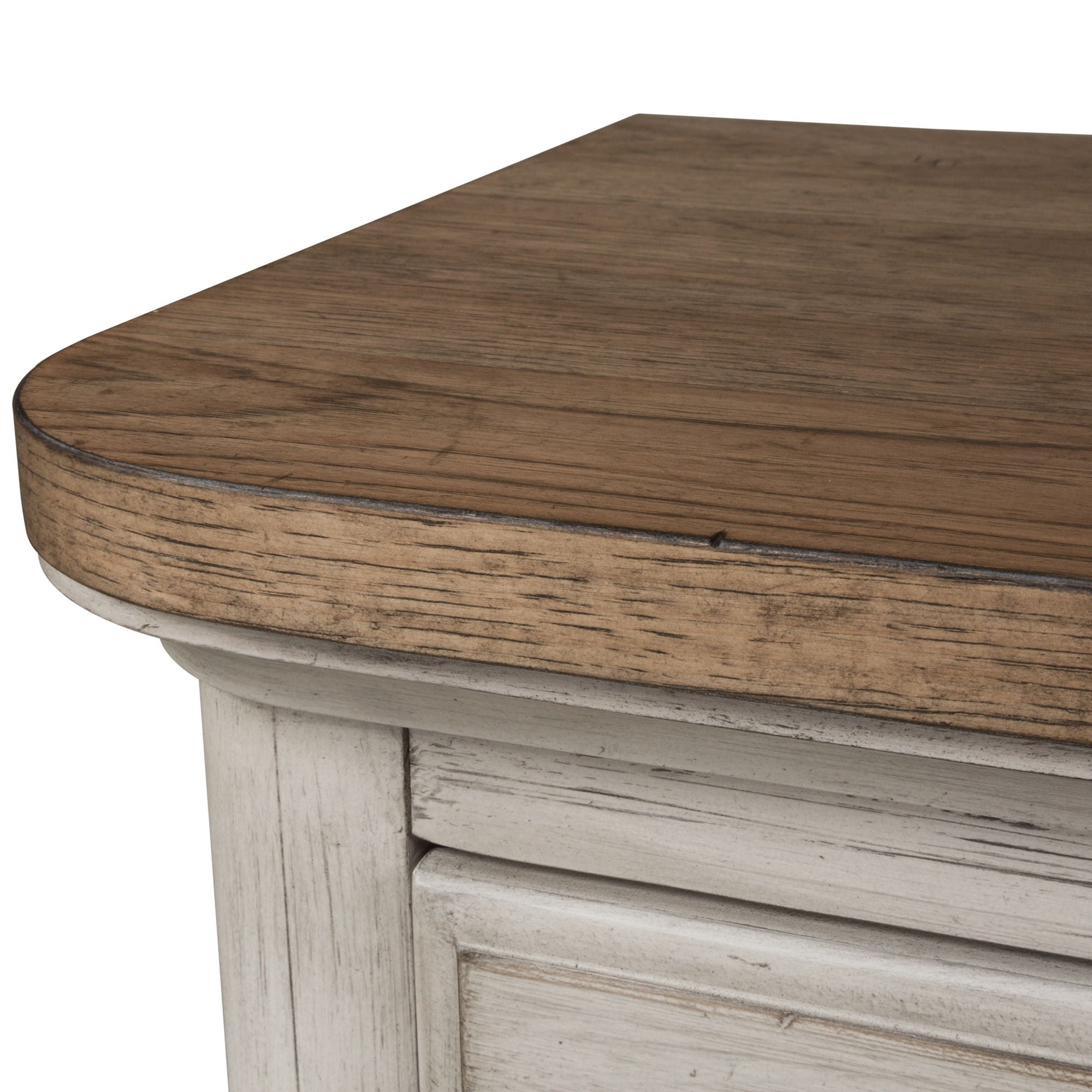 Farmhouse Reimagined - 8 Drawer Dresser - Antique White / Chestnut Tops