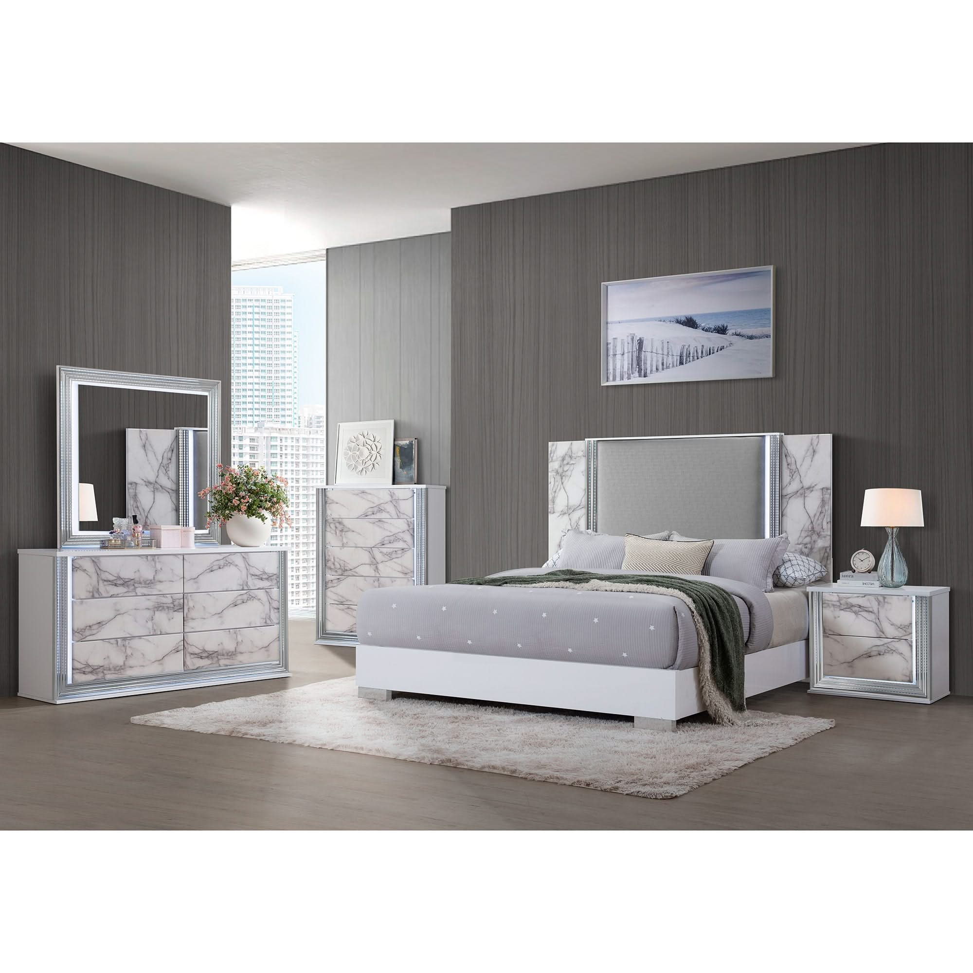 Moon - Dresser With LED Lighting - Marble