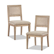 Modern Armless Dining Chair With Cane Back (Set of 2)