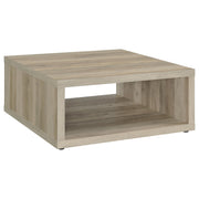 Frisco Square Engineered Wood Coffee Table Distressed Pine