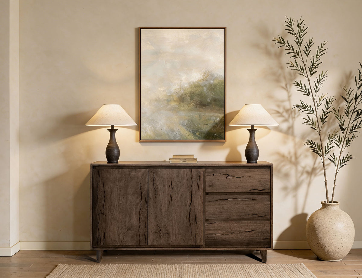 Savia - 3 Drawer & 2 Door Console - Brown