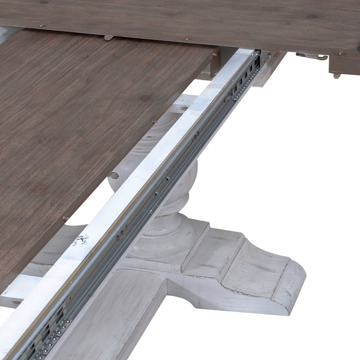 River Place - Trestle Table - Riverstone White & Tobacco