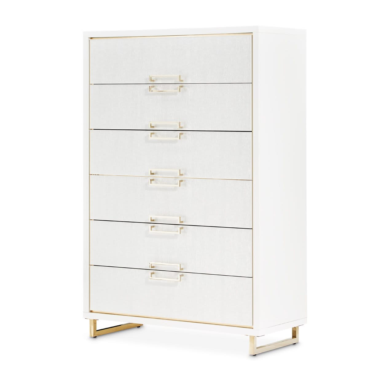 Palm Gate - 6-Drawer Chest - Cloud White