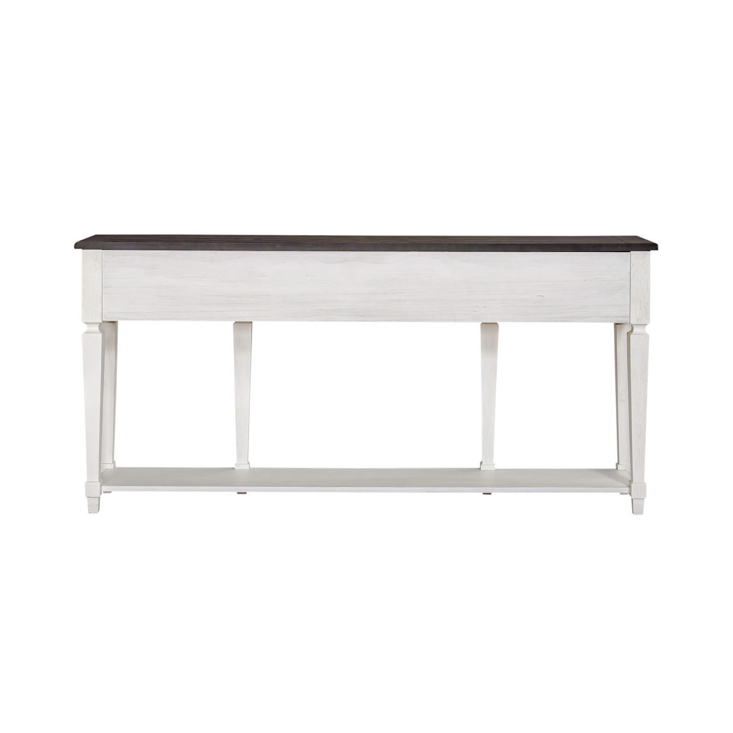 Allyson Park - Hall Table - Wirebrushed White / Charcoal