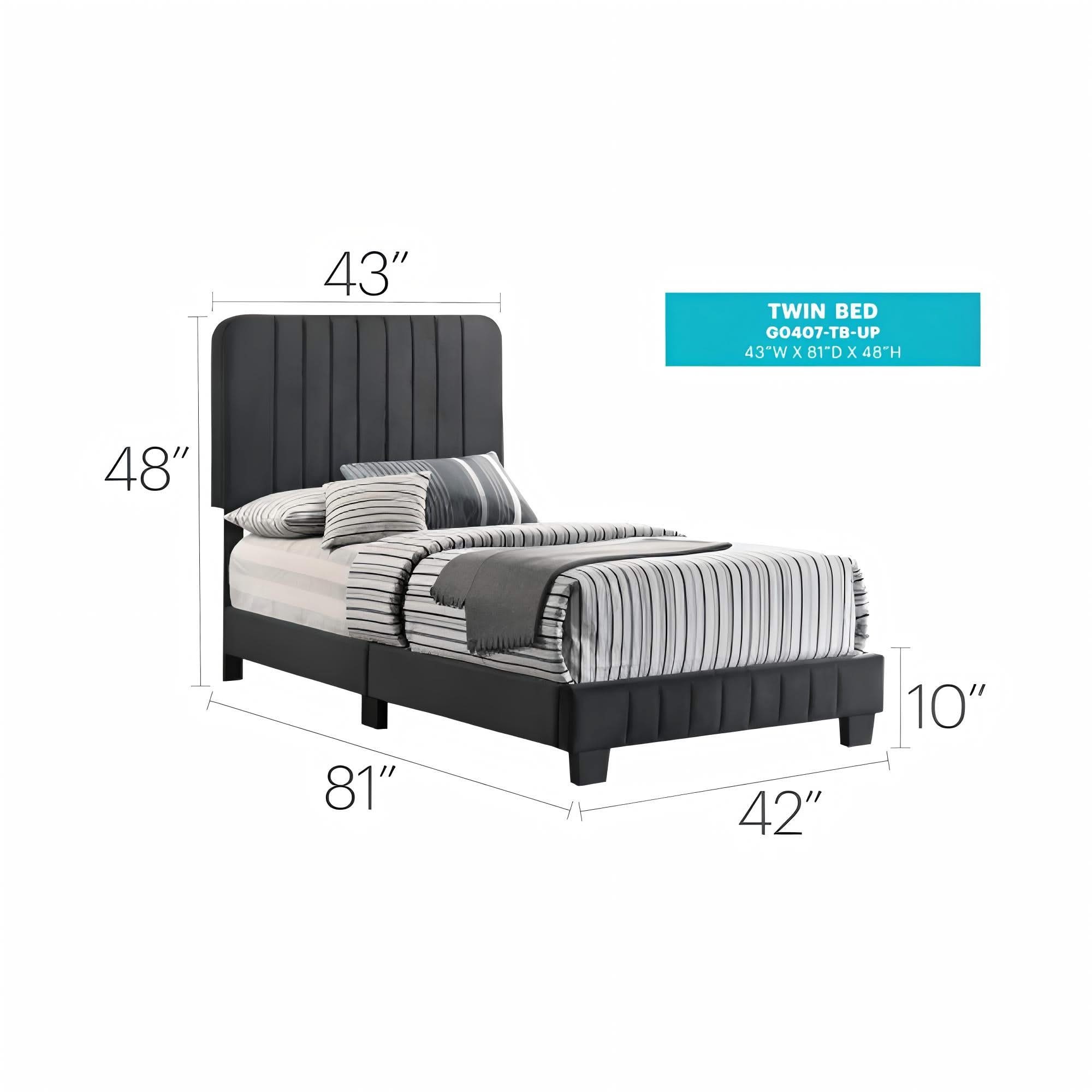 Channel Tufted Bed
