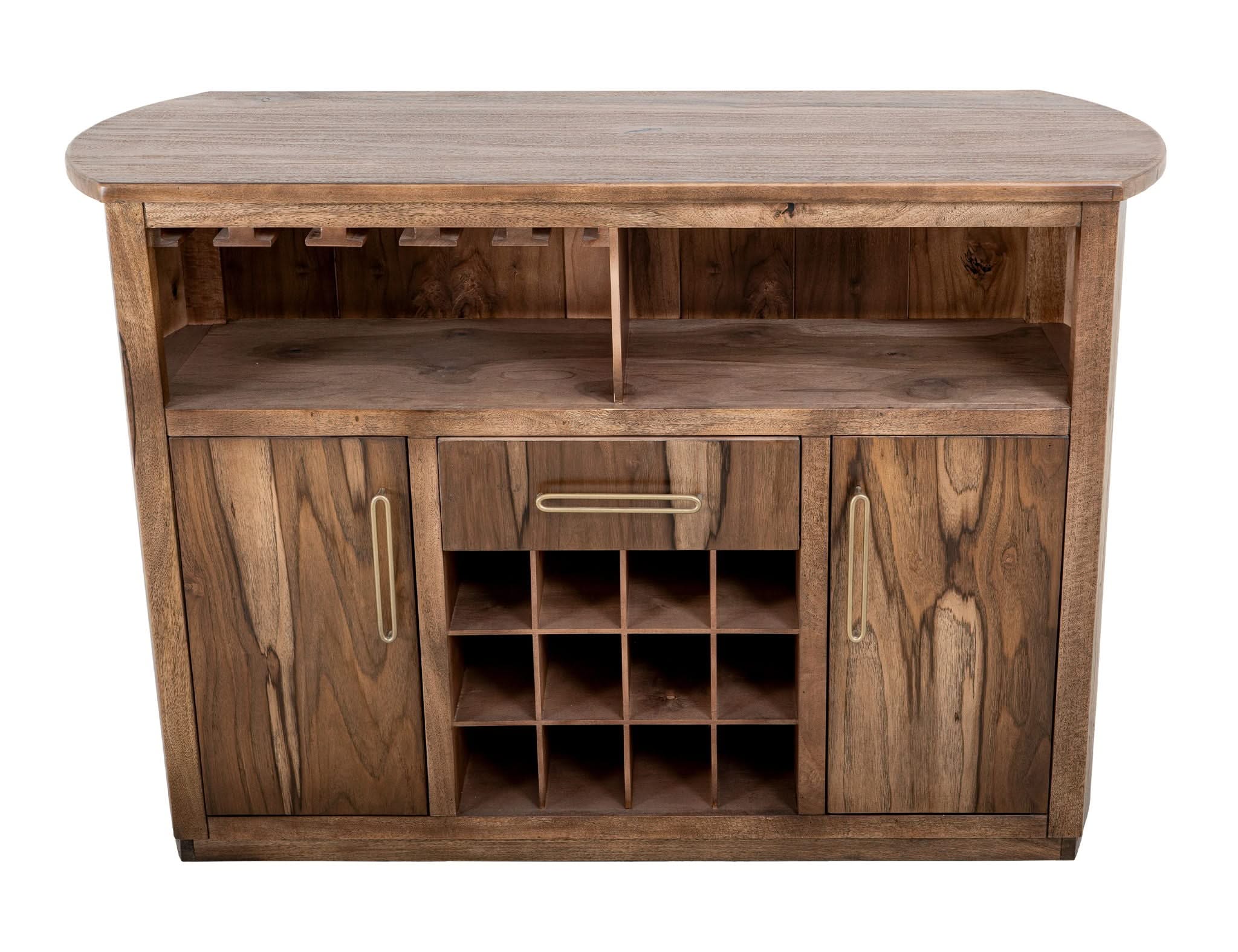 Balam - 1 Drawer & 2 Door Bar - Light Brown