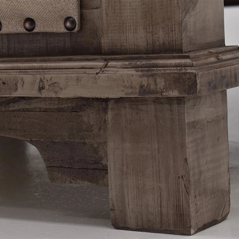 Charleston Gray Nightstand with Rustic Farmhouse Design