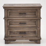 Charleston Gray Nightstand with Rustic Farmhouse Design