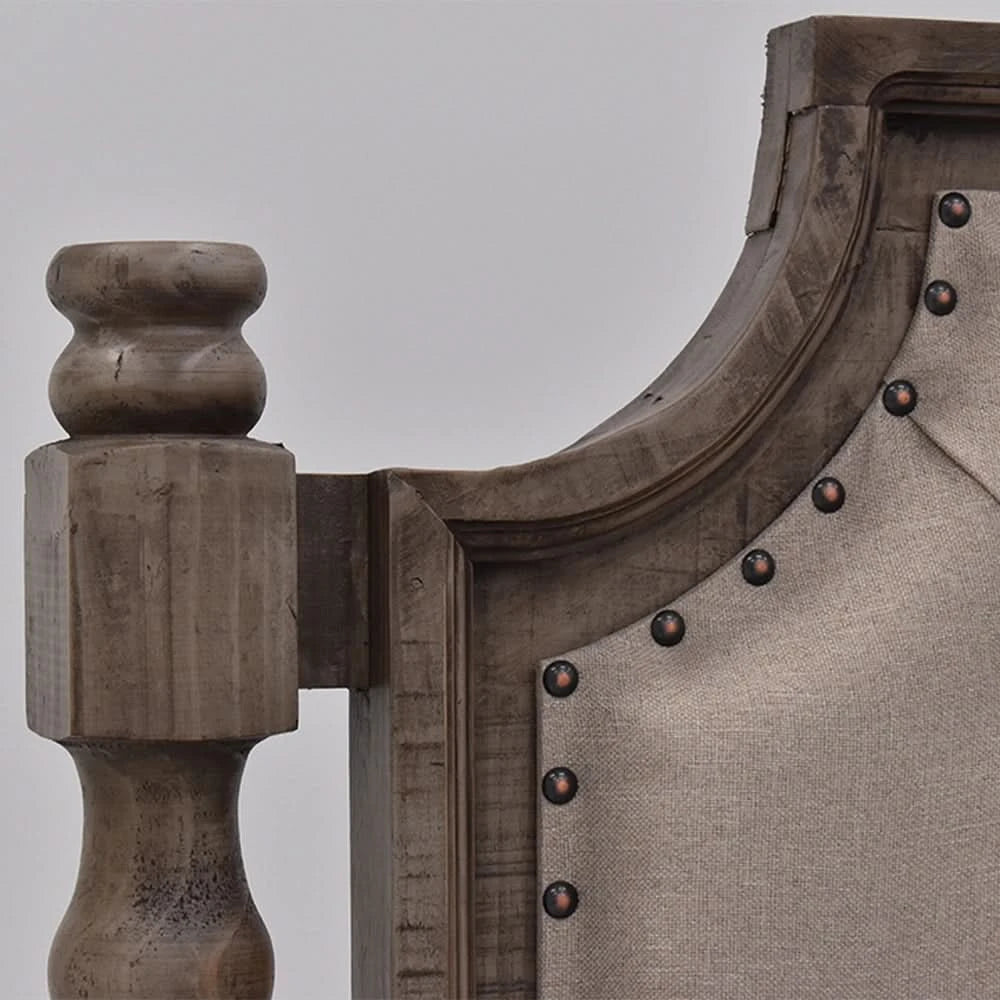 Charleston Gray Bed with Upholstered Panel Design (Queen or King Available)