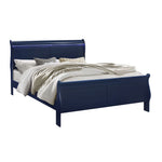 Charlie Blue Modern Bed with LED Lighting and Acrylic Hardware