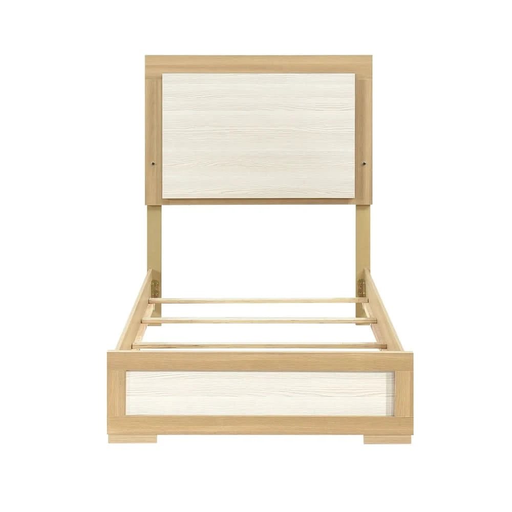 City Avenue Two-Tone Contemporary Youth 5-Piece Bedroom Set with Natural Wood Grain Finish (Twin/Full)