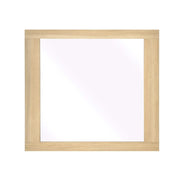 City Avenue Two-Tone Contemporary Dresser Mirror with Natural Wood Grain Finish