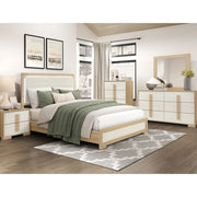 City Avenue Two-Tone Contemporary 5-Piece Bedroom Set with Natural Wood Grain Finish (Queen/King)
