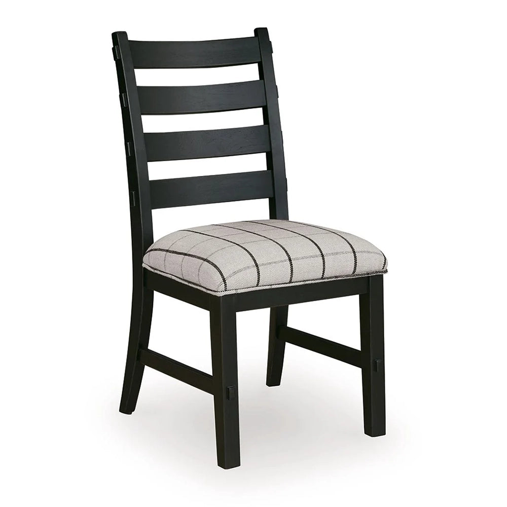 Country Living Black Rustic Farmhouse Upholstered Side Chair