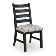 Country Living Black Rustic Farmhouse Upholstered Side Chair