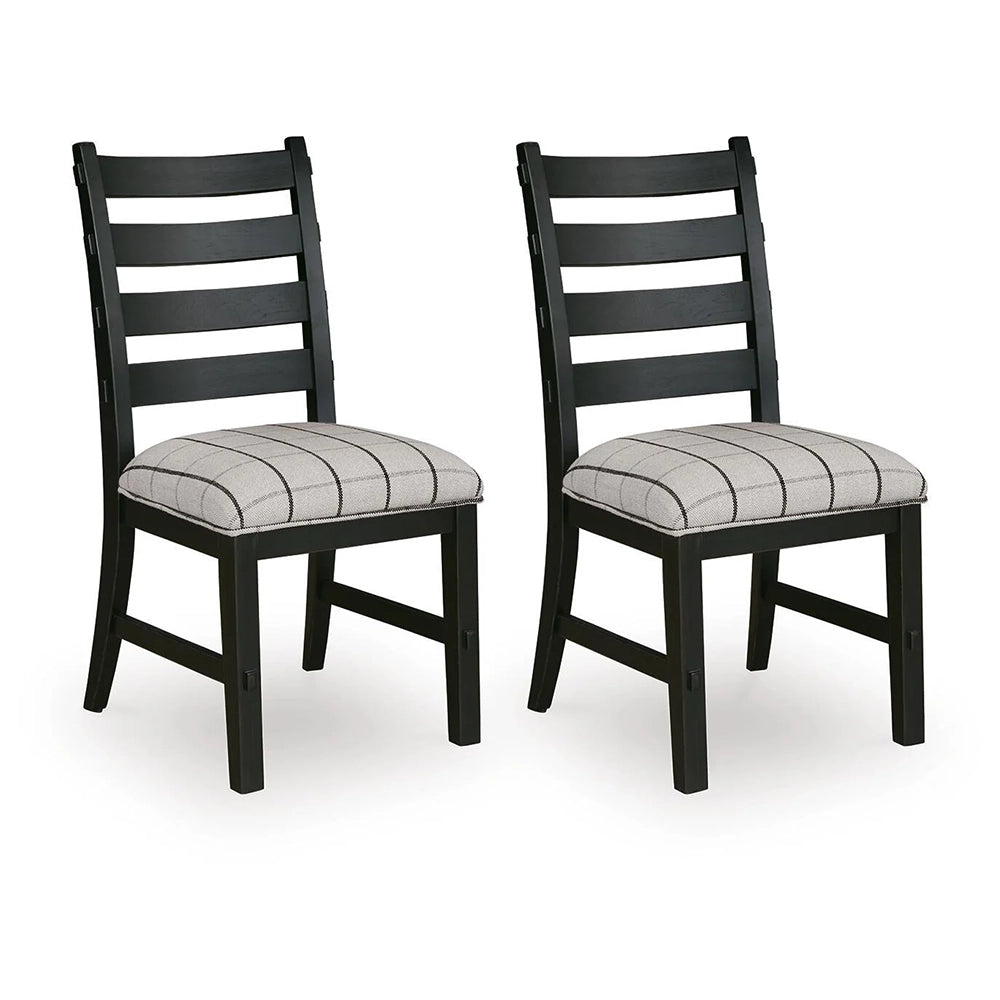 Country Living Black Rustic Farmhouse Upholstered Side Chair