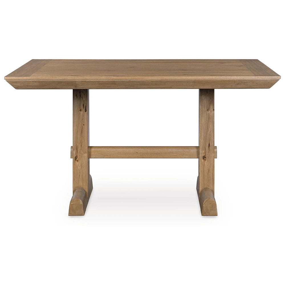 Country Living Natural Brown Rustic Farmhouse Counter Height Dining Table
