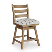 Country Living Brown 24-Inch Swivel Counter Height Stool with Upholstered Seat