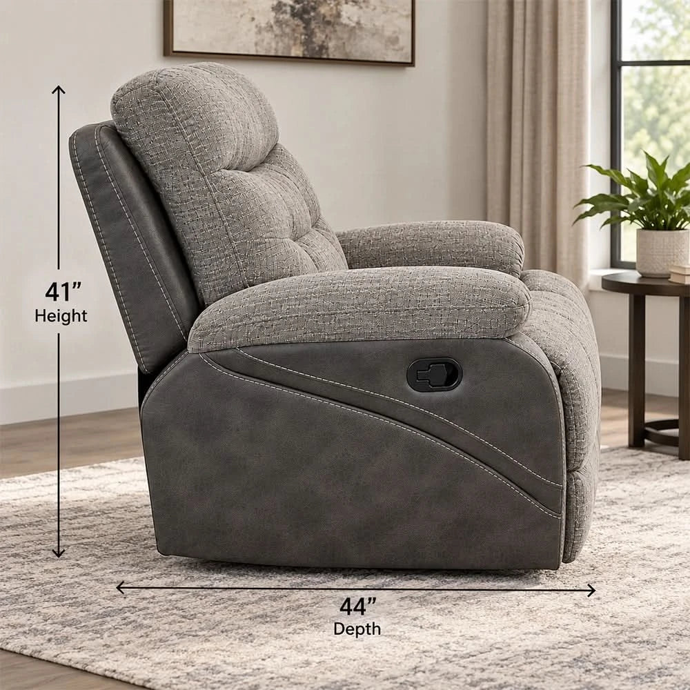 Cowboy Granite Contemporary Manual Glider Recliner