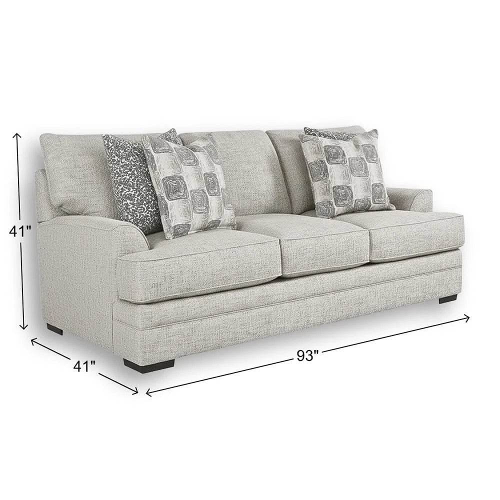 Room Package - Crosby Dove Contemporary Sofa and Loveseat Living Room Package with Coffee Table Set & Rug