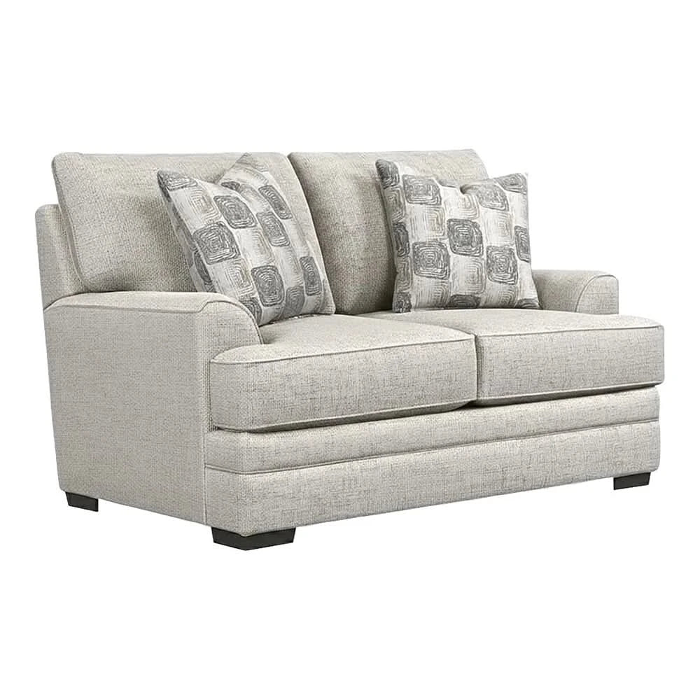 Room Package - Crosby Dove Contemporary Sofa and Loveseat Living Room Package with Coffee Table Set & Rug