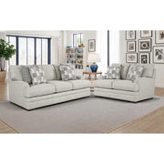 Crosby Dove Contemporary 2PC Living Room Set with Sofa and Loveseat